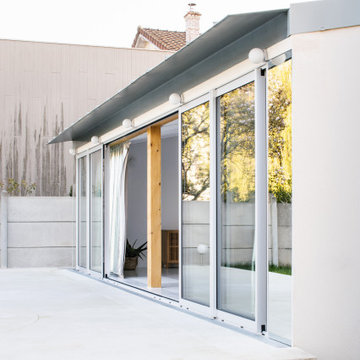 Tilleuls - Zoom sur le débord de toiture très fin