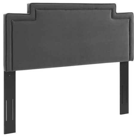 Modway Transfix Performance Velvet King/California King Headboard in Charcoal