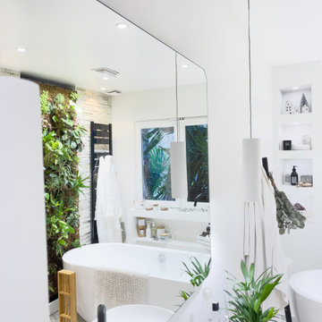 Salle de bain - Rénovation complète d'une salle de bain contemporaine