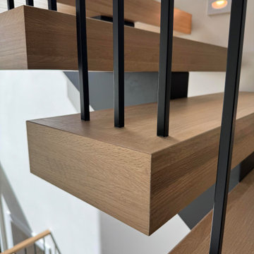 Project #139 | Four Story Modern Floating Staircase