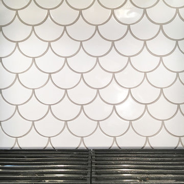 Fish Scale Tile Kitchen Backsplash