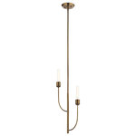 Kichler - Kichler Hatton 2 Light Pendant, Satin Bronze - Hatton's refined and vintage industrial style is just the start of what you will love about this collection. Each piece features an asymmetrical style, with thin arms reaching out from a decorative center column. On the 8-light chandelier, these arms are also adjustable allowing you to personalize the piece to your space.
