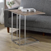 Acme Side Table in Weathered Oak and Chrome Finish 81849