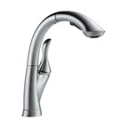 Single Handle Chrome Pull Out LED Kitchen Faucet - Modern ...