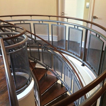 Society Hill Home / Floating Circular Stair with NO stringer beams!