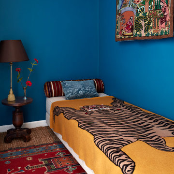 Park Slope Apartment Colorful Maximalist Guest Bedroom for World Traveler