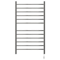 Radiant Large 12 Bar Hardwired/plug in combo Towel Warmer, Polished, Curved Bars