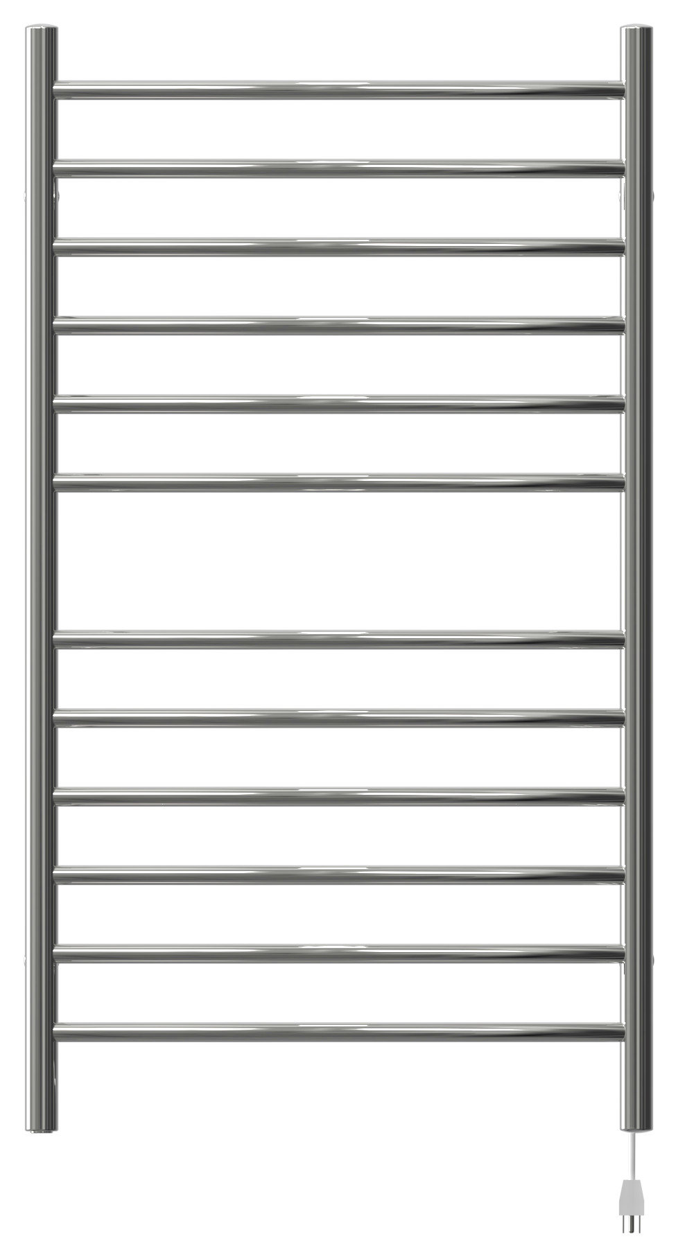 Radiant Large 12 Bar Hardwired/plug in combo Towel Warmer, Polished, Curved Bars