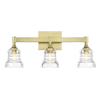 Gregory 3 Light Bathroom Vanity Light, Aged Brass - Traditional ...