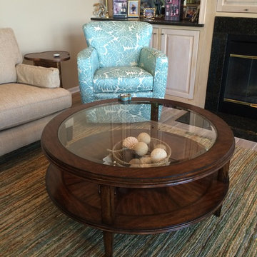 Cocktail Table & Swivel Chair