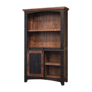 Rustic Multicolor Cabana 2 Door Bookcase Farmhouse Bookcases
