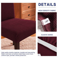 Subrtex Dyed Jacquard Stretch Dining Room Chair Slipcovers, 2pcs ...