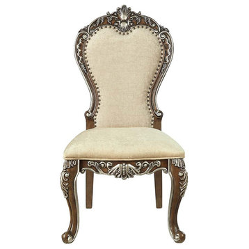Acme Latisha Side Chair Set-2 Antique Oak Finish