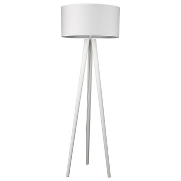 Tourer 1-Light White Floor Lamp