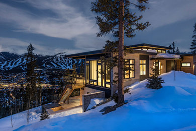 Example of a mountain style exterior home design in Denver