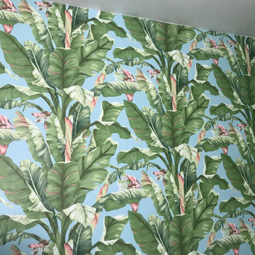 Cafe 310 Bathroom Wallpaper Palm Leaves