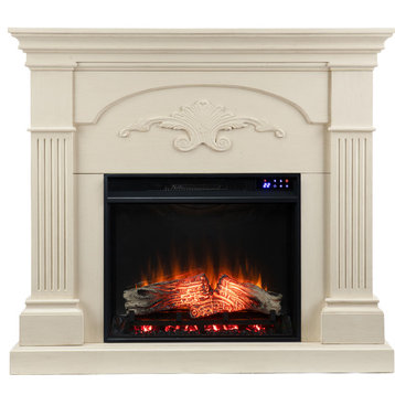 Sicilian Electric Fireplace - Ivory