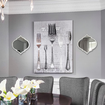 Silver Glam Dining Room