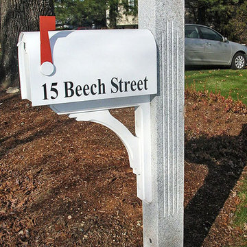 Fluted Granite Mailbox Post