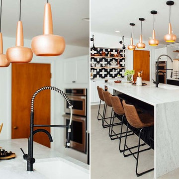 calming yet very adventurous cement patterns in nordic mid-century modern design