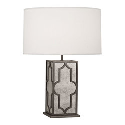 Robert Abbey Addison Table Lamp Tall Nickel White - Table Lamps