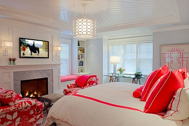 Transitional bedroom in Baltimore.