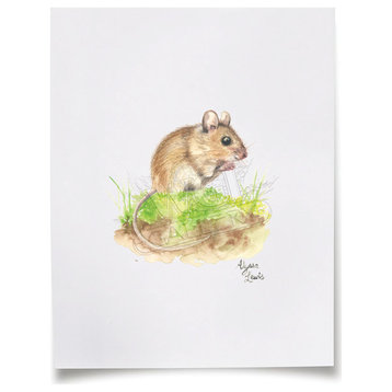 "Woodland Tinies" Mouse Paper Print, Unframed, 13x19