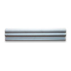 Stone Center Online - Thassos White 2 1/2 x 12 Chair Rail Trim Molding Honed - Marble from Greece - Tile