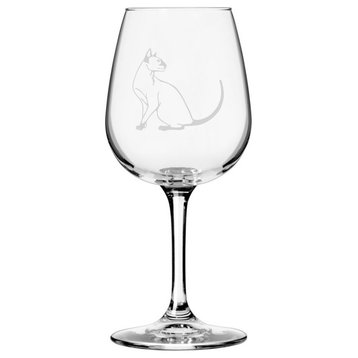Modern Siamese, Side View 1 Cat All Purpose 12.75oz. Libbey Wine Glass