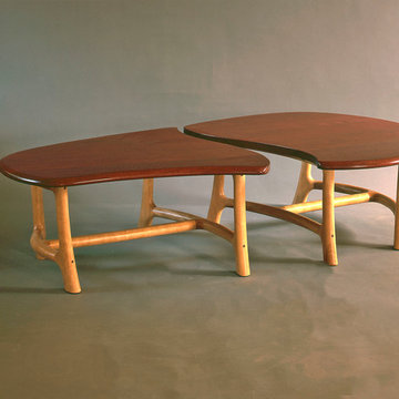 purpleheart and birch puzzle tables