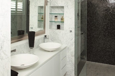 This is an example of a transitional bathroom in Brisbane.