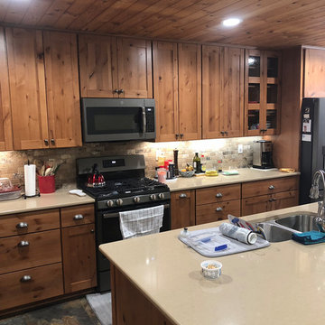 Rustic Kitchen Remodel Done in Knotty Alder