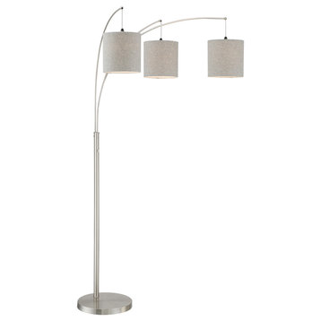 Lite Source LS-83282 Norlan 3 Light 93" Tall Arc and Tree Floor - Brushed