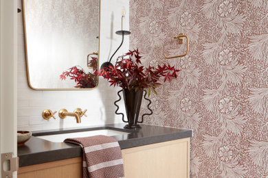 Inspiration for a transitional powder room remodel in San Francisco