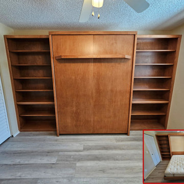 Siena Built-In Murphy Wall Bed with 7" Shelf Leg