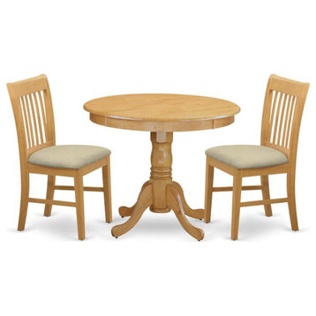3-Piece Table and Chairs Set, Kitchen Table and 2 Dining Chairs