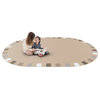 On The Border Rug, Neutral, 7'8"x10'9" Oval