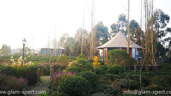Luxury Tent Homes Set In Green Tea Garden
