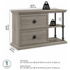 Coliseum Console Table with Storage in Driftwood Gray - Engineered Wood