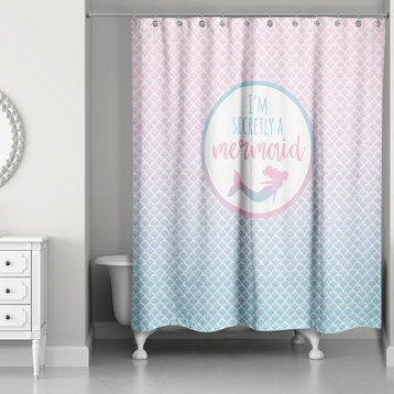 Secretly a Mermaid 71x74 Shower Curtain