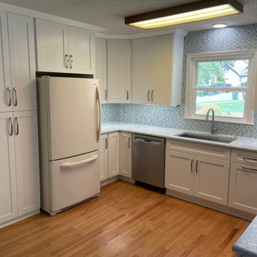 Transitional Kitchen Remodel Done in a Polar White Shaker Door