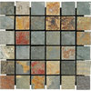 California Autumn Gold 2x2 Tumbled Mosaic Tile, 12"x12", Set of 30