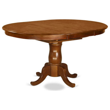 Atlin Designs Wood Butterfly Leaf Dining Table in Saddle Brown