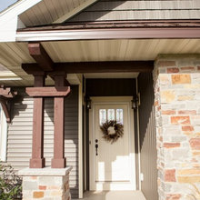 Craftsman Garage With Pergola And Corbels Arts Crafts