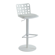 Chintaly Imports - Pneumatic Gas Lift Adjustable Height Swivel Stool - Bar Stools and Counter Stools