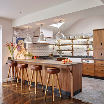 Mid Centurury Inspired Walnut KItchen
