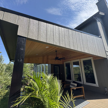 Covered Hillside Deck Addition in Shawnee