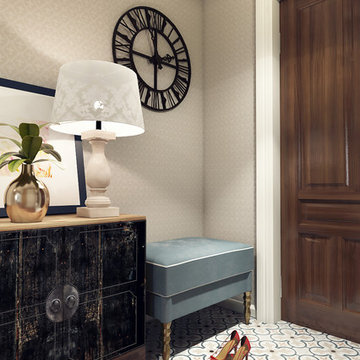Interior design in residential complex "Chocolate"