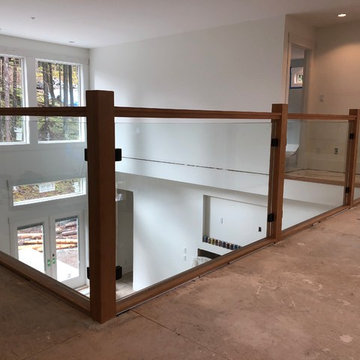 Frameless Railing with black heavy duty clamp
