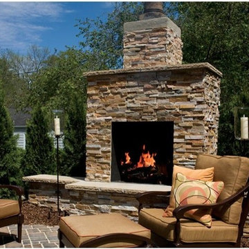 Outdoor Fireplace Kits - 30-In Pre-Engineered Masonry Outdoor Fireplace